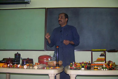 Demonstrating the craft to students